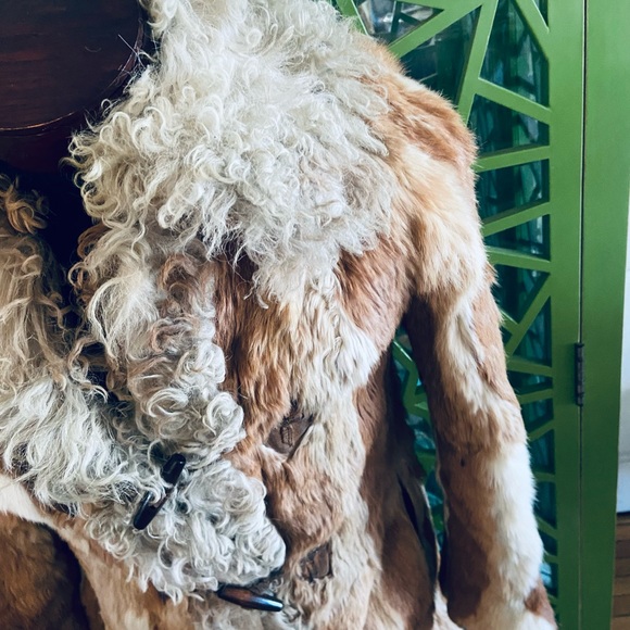 lady western of canada ‘40s/50s Rabbit Fur Trench Coat w/ Sheep Collar -AMAZING! - Picture 6 of 10